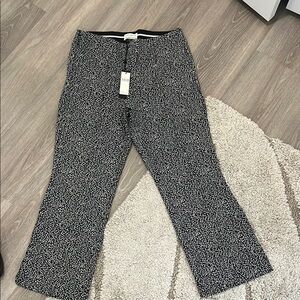 Anthropologie Monochrome Crop Flare Trousers NWT